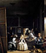 VELAZQUEZ, Diego Rodriguez de Silva y Las Meninas or The Family of Philip IV oil painting reproduction